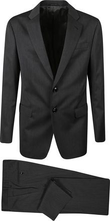 Giorgio Armani Black Notched Lapel Suit
