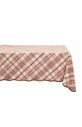 Juliska Harvest Tartan Rectangular Tablecloth in Mulberry Brown at Nordstrom