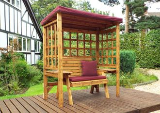 Charles Taylor Trading Wentworth Two Seater Arbour Burgundy in Brown