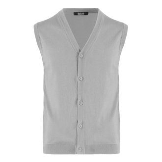 Bomboogie Gilet scollo a V in cotone - - Knitwear - Uomo - Grigio - XL