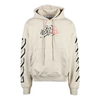 Off-white Cotton Sweatshirt - Model: Felpa - male - Off White - Hoodies - Beige - XL - Sweatshirts & Hoodies