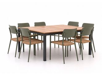 Bellagio la vita attrattiva Bellagio Cino/Linosa 160x160cm dining tuinset 9-delig stapelbaar