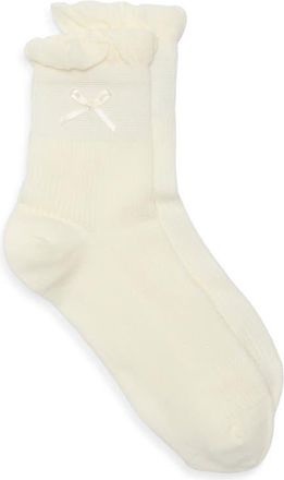 Casa Clara Love Nico Quarter Crew Socks in Ivory at Nordstrom