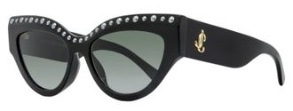 Jimmy Choo London Womens Cat Eye Sunglasses Sonja/G/S 8079O Black 55mm