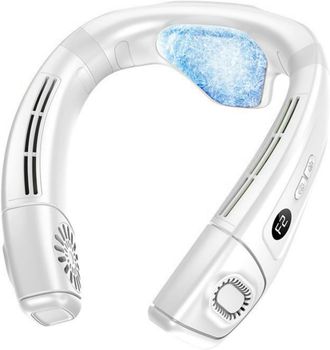 OEM Ventilador Port&aacute;til Para El Cuello, Pantalla Digital, Ventilador De Aire Acondicionado Port&aacute;til Silencioso Para Llevar Alrededor Del Cuello, Rejilla D