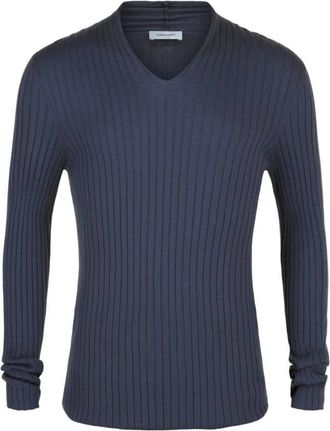Ferragamo V-Neck Wool Knit Sweater, Size Medium