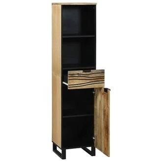 Berkfield Home Bathroom Cabinet 38x33.5x160 cm in Solid Mango Wood in Beige