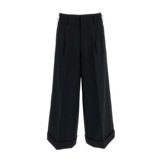 Comme Des Gar&ccedil;ons Pantalones Culotte de Gabardina - Trousers - Mujer - Negro - XS