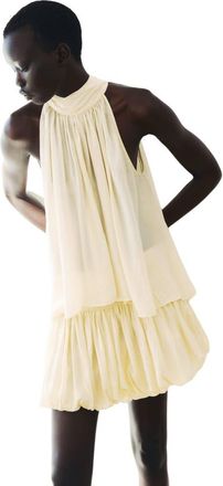 H&M Sleeveless Cupro-blend Top in Pale Yellow at Nordstrom, Size X-Small