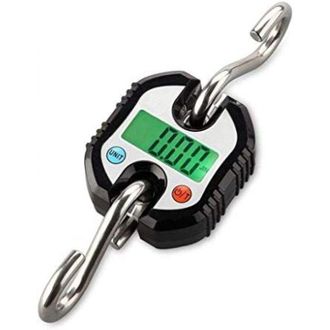 OEM Mini B&aacute;scula Electr&oacute;nica Port&aacute;til, B&aacute;scula De Gr&uacute;a, B&aacute;scula Digital Lcd Para Colgar En Un Gancho Para Ganado Ovino Y Porcino, 300 Lb/150 Kg (color: Ne