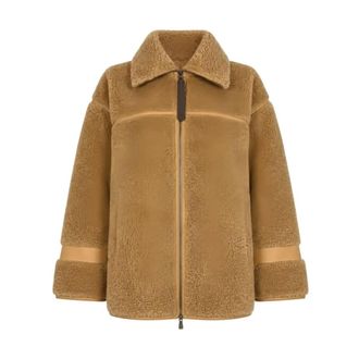 Pinko Celosia Caban - Dames - Jassen - Beige - XS - Polyester - Jassen