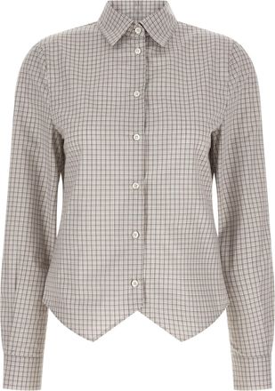 Maison Margiela Beige Cotton Womens Blouse