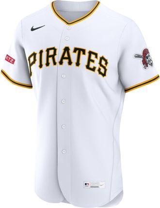 Nike Pittsburgh Pirates Nike Mens MLB Authentic Jersey in White | 8900PTHOPTB-38L
