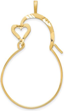 Diamond2Deal 10k Yellow Gold Small Heart Charm Holder