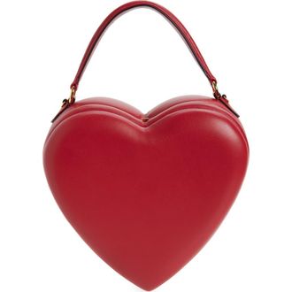 Moschino Love Me Logo Strap Leather Crossbody Bag in Red 500 Oa0 at Nordstrom