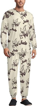 Generic Judo Mens Pyjama Sets Long Sleeve Tops & Sleepwear Pants Loungewear Lounge Outfits L