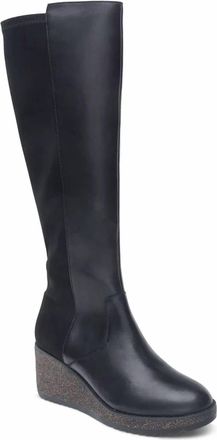 Aetrex Womens Rose Wedge Boot In Black