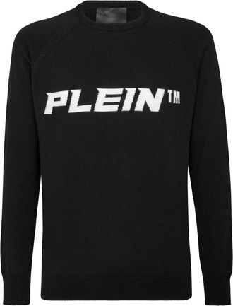 Philipp Plein Pullover Ronde Hals - Heren - Ronde hals truien - Zwart - S - Wol - Truien & Vesten