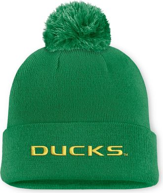 Nike Oregon Peak Nike Mens College Cuffed Beanie in Green | NC1630DUON-V72