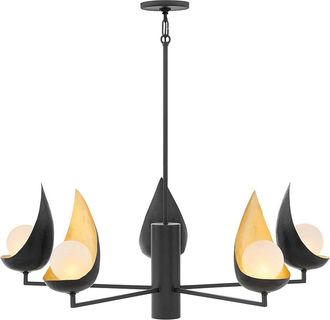 Netlighting Lisa McDennon by Hinkley Ren 5 Light Chandelier Black Gold
