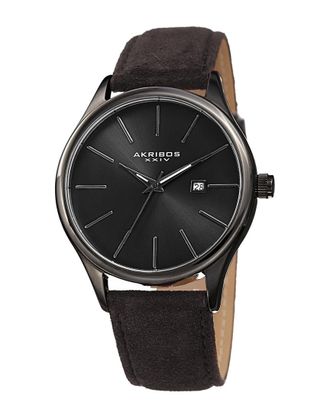 Akribos XXIV Akribos Xxiv Mens Leather Watch