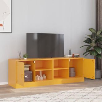 vidaXL Vidaxl - Mobili tv 2 pz Giallo Senape 67x39x44 cm in Acciaio