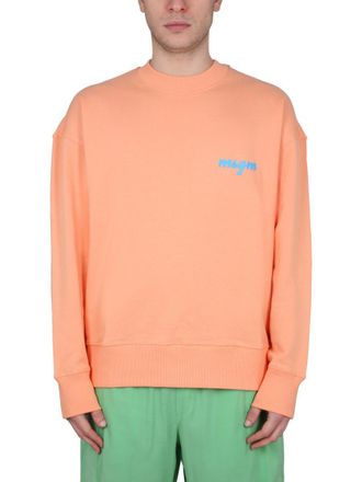 Msgm Crewneck Sweatshirt With Logo