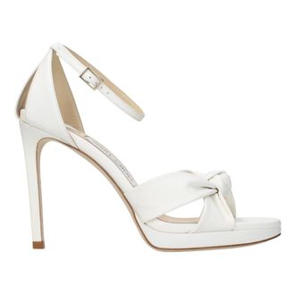 Jimmy Choo London Rosie 100 Sandal - Dames - Schoenen - Wit - Maat: 42 EU Leer
