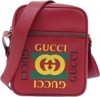 Gucci unisex, Pre-owned, Rood, Maat: ONE Size Leer