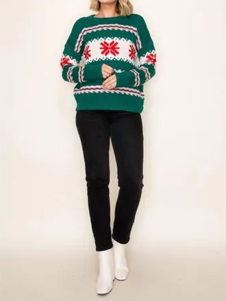 Staccato Talcott Sweater In Green