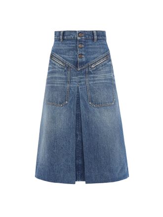 Chloé Denim Midi Skirt