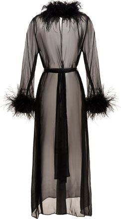 Oséree Feather Silk Dressing Gown