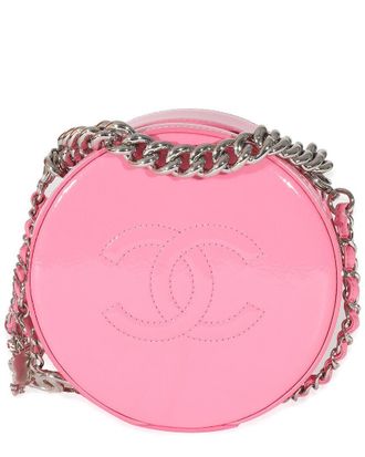 Chanel Pink Patent Lether Cc Round As Earth Bag (Authentic Pre-Loved)