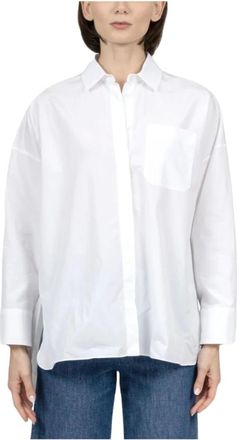 Max Mara Dames, Blouses & Shirts, Wit, Maat: S Katoen
