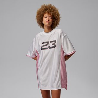 Nike Jordan Womens Jordan Brooklyn Jersey Dress in White | IF1381-100