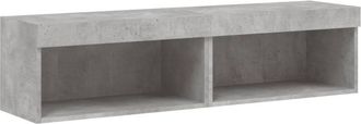 vidaXL Vidaxl - tv Cabinets with led Lights 2 pcs Concrete Grey 60x30x30 cm Grey
