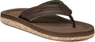 Sanuk Tiderush Flip Flop in Dark Brown at Nordstrom, Size 12