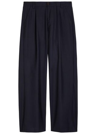 Oliver Spencer Orsman Wide-leg Wool Trousers - Navy - 36 (W36 / XL)
