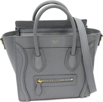 Celine Pre-owned Vintage Mini Bag - Dames - Vintage Mini Tas - Grijs - ONE Size - Leer - Vintage