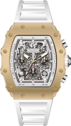 Invicta Racing 69701 Herenhorloge - Quartz Uurwerk - Acryl met Zilveren Wijzerplaat - 43 mm