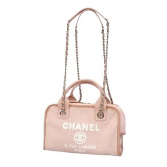 Chanel Pre-owned Vintage Canvas Handbag - Dames - Vintage Handtas - Roze - ONE Size - Vintage