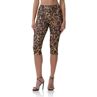 AFRM Gianna Leopard Print Crop Leggings in Winter Animal at Nordstrom, Size X-Large