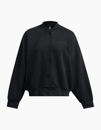 Under Armour Womens Lightweight Varsity Bomber Jacket - Black - Size: 12