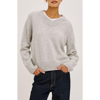 Rails Lidya V-Neck Sweater in Heather Grey at Nordstrom, Size Xx-Small