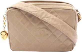 Chanel Pre-owned Vintage Cross Body Bag - Dames - Vintage Schoudertas - Beige - ONE Size - Leer - Vintage