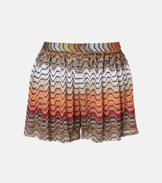 Missoni Wave lam&eacute; miniskirt