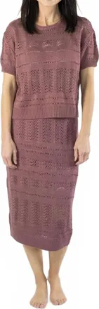 Wishlist Sloan Crochet Set In Red Bean