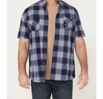 Ariat Rebar Made Tough Short Sleeve Work Shirt In Blue