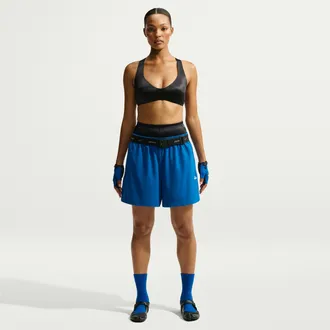 Nike Womens SKIMS Stretch Nylon 5 Track Shorts in Blue | IU2227-445