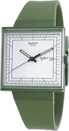 Swatch What IfGreen? Quartz White Dial Unisex Watch SO34G700